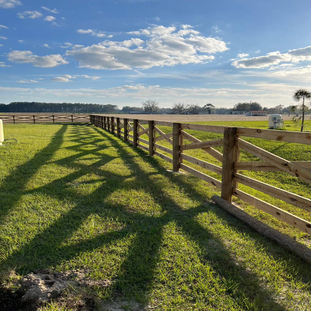 Fence project with open land