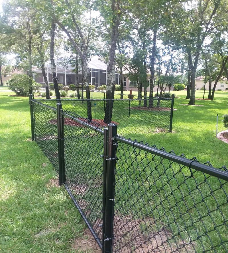 Chain link fencing