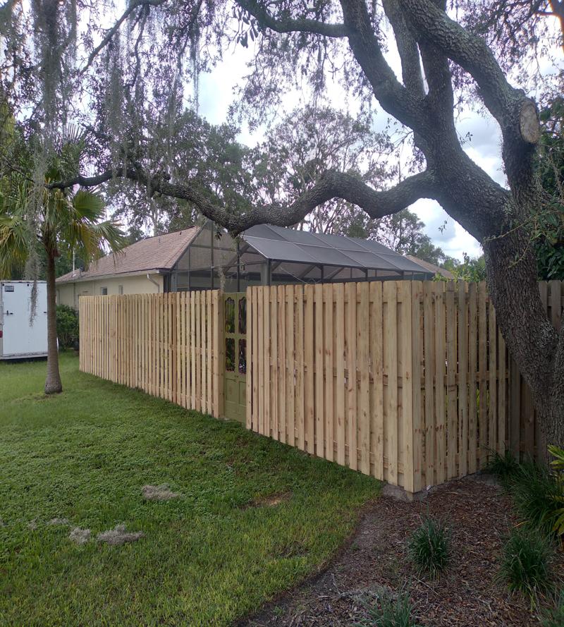 Wood fence installation